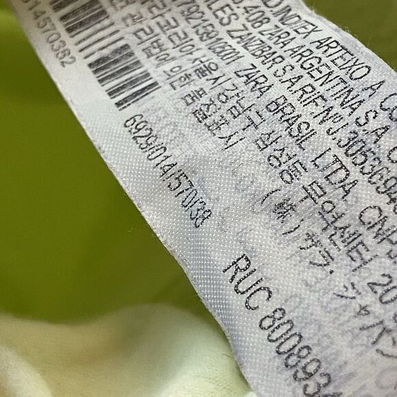 Zara Cargo Pants Womens‎ 6 Parachute Pockets Pull On Light Green Baggy - Picture 9 of 10